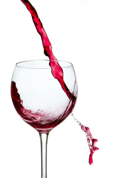 Kırmızı şarap dök. — Stok fotoğraf