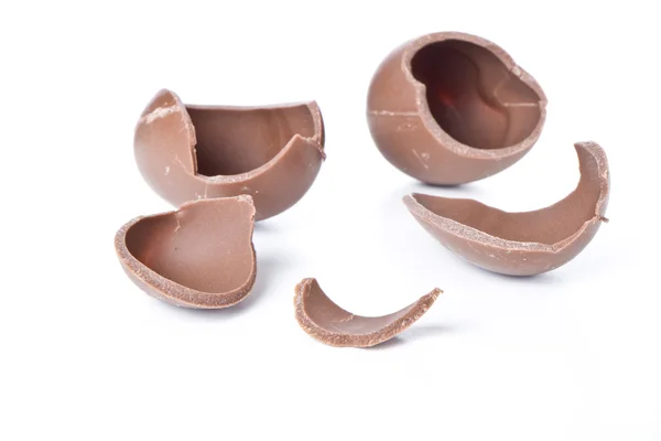 stock image Cracked chocolate egg