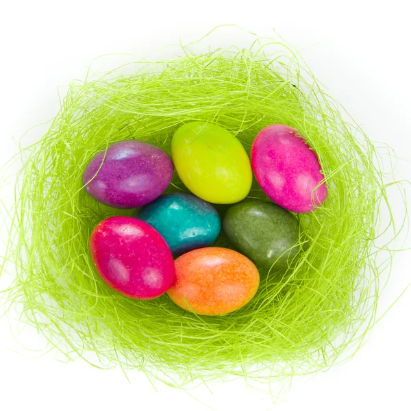 Oeufs de Pâques dans le nid — Photo
