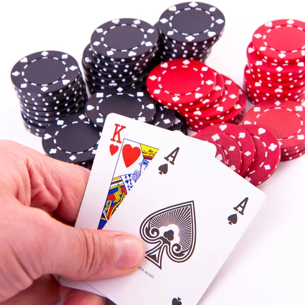 King of hearts and black jack — Stock Photo, Image