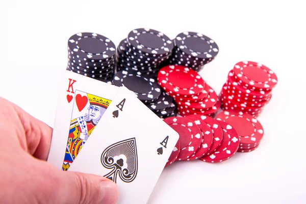 King of hearts and black jack — Stock Photo, Image