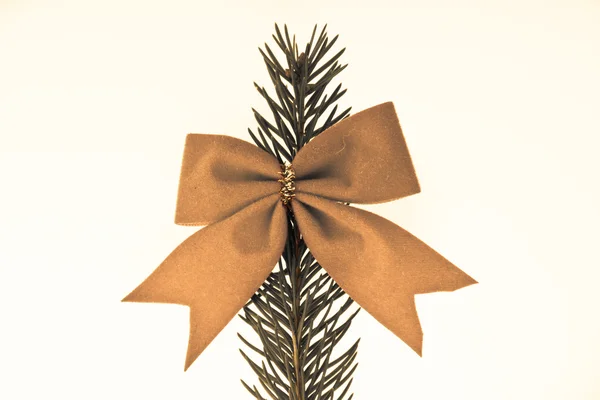 Ramo de árvore de natal decorado — Fotografia de Stock