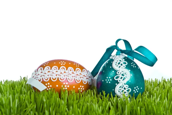 Easter eggs in grass — Stock Photo, Image