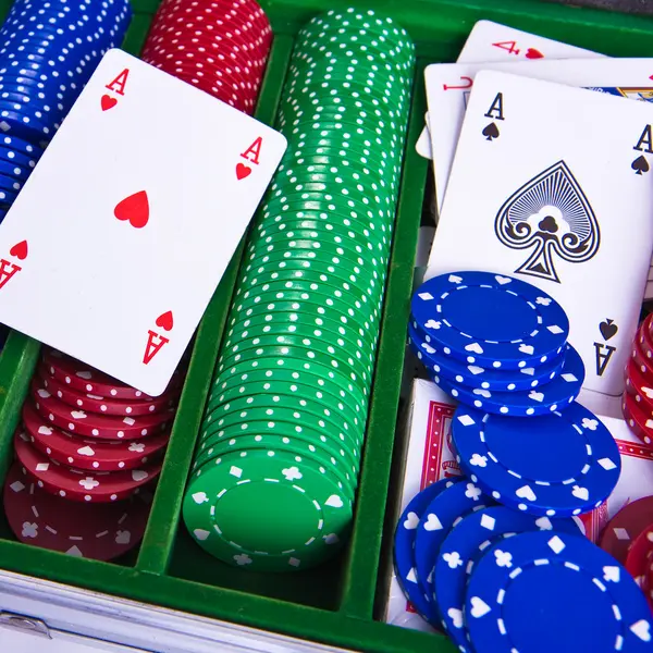 As ile poker fişleri — Stok fotoğraf