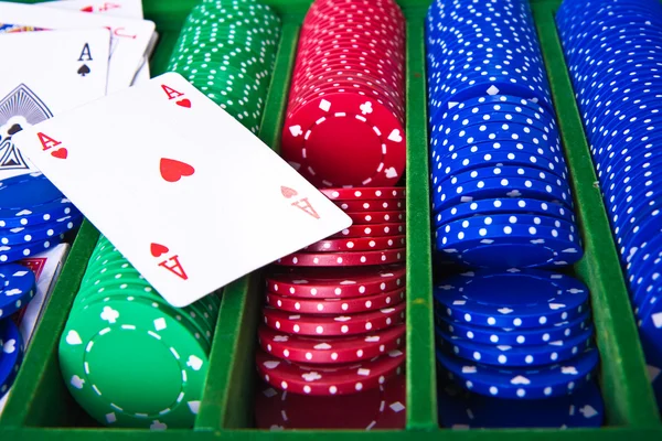 Μάρκες πόκερ με άσσο — Φωτογραφία Αρχείου