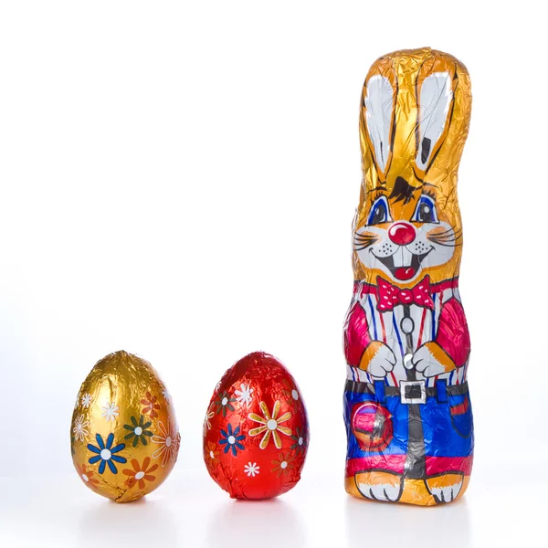 stock image Easter bunny with eggs