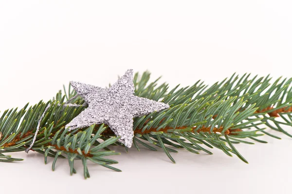Árvore de Natal com estrela — Fotografia de Stock