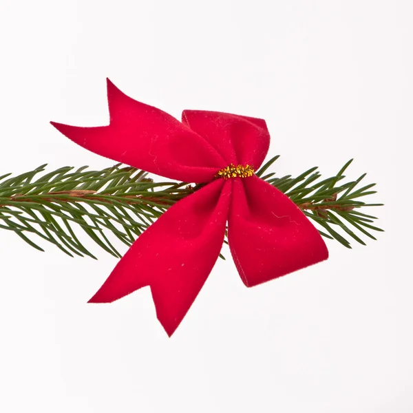 Zdobené vánoční strom větev — Stock fotografie