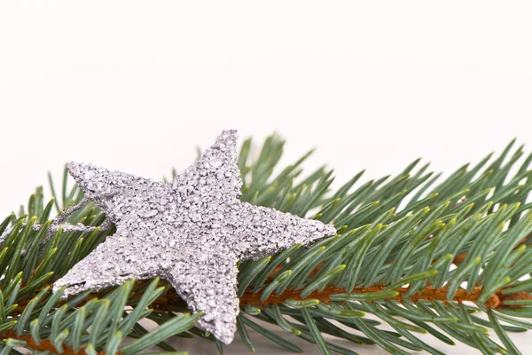 Árvore de Natal com estrela — Fotografia de Stock