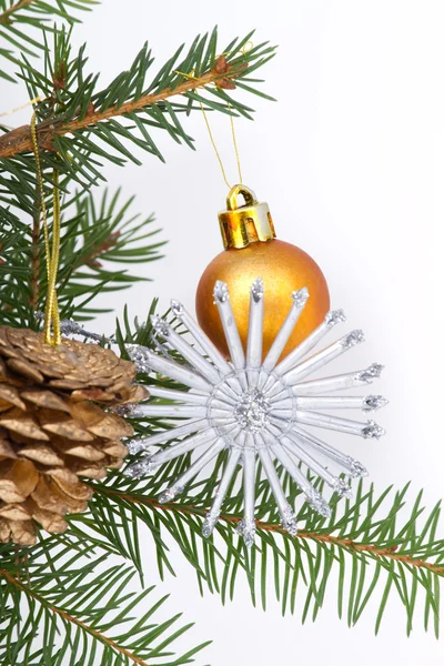 Vánoční stromeček zdobený — Stock fotografie