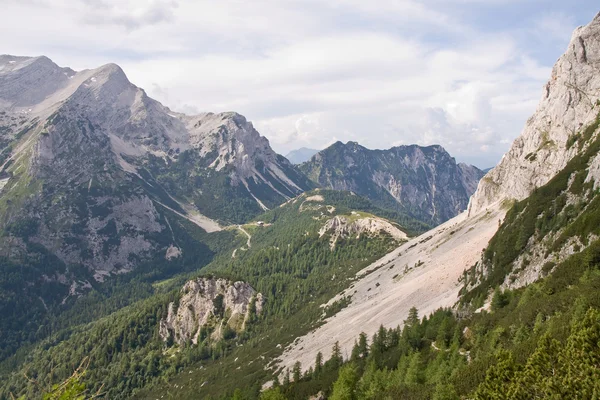 Julian Alps i sommeren, Slovenien - Stock-foto