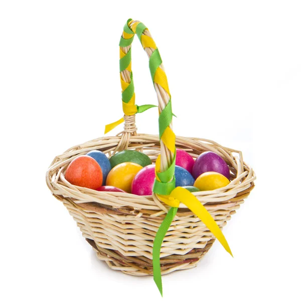 stock image Easter eggs in basket