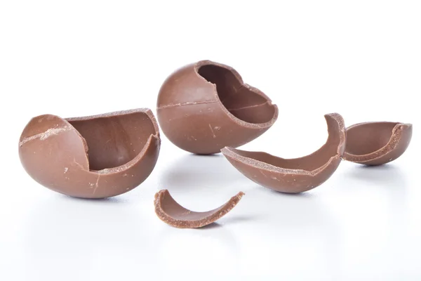 stock image Cracked chocolate egg