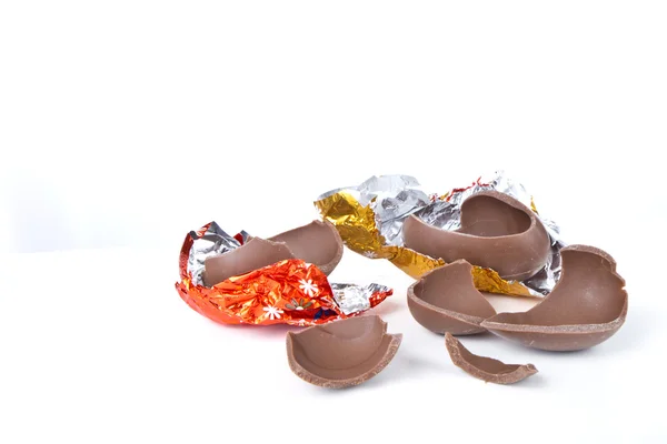 破解巧克力蛋 — 图库照片