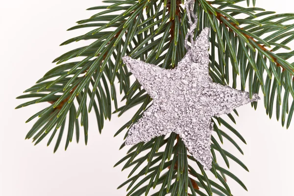 Weihnachtsbaum mit Stern — Stockfoto