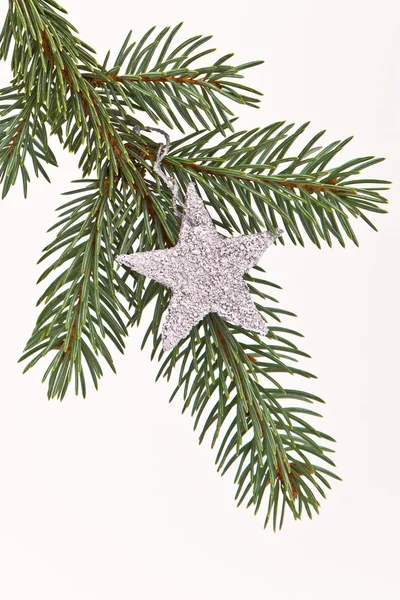 有星星的圣诞树 — 图库照片
