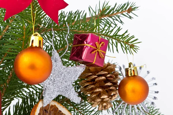 Karácsonyfa díszített — Stock Fotó