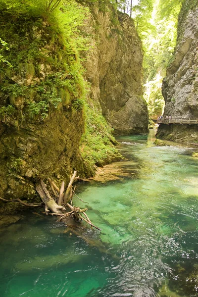Wodospad górski w Slowie — Zdjęcie stockowe