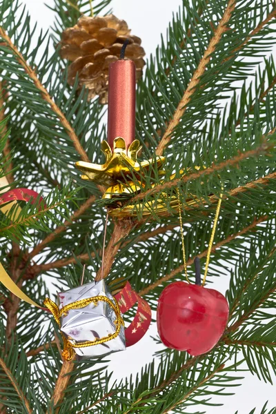 Χριστουγεννιάτικο δέντρο διακοσμημένο — Φωτογραφία Αρχείου