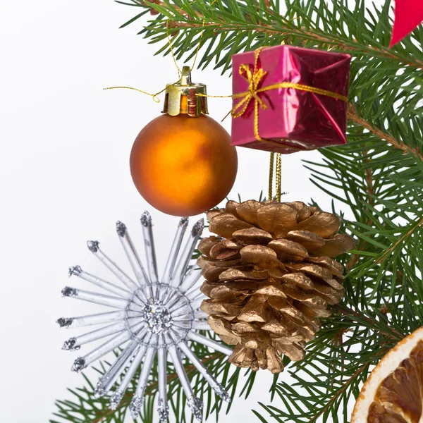 Karácsonyfa díszített — Stock Fotó