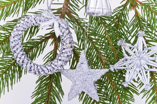 装饰过的圣诞树 — 图库照片