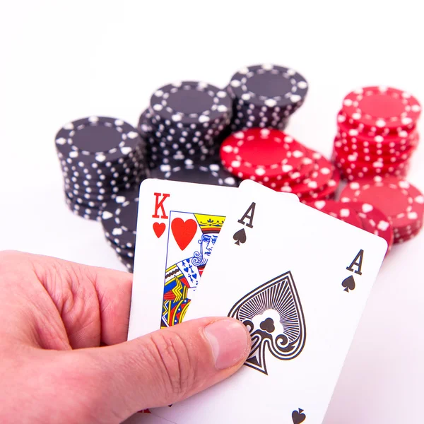 King of hearts and black jack Royalty Free Stock Images