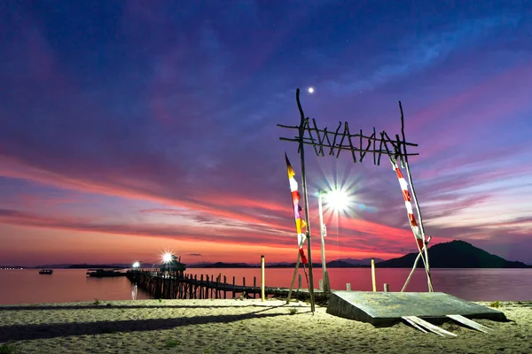 stock image Sunset at Kanawa Island, Indonesia