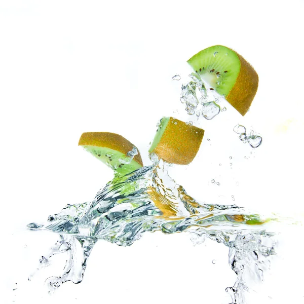 Kiwi splashing — Stock Photo, Image