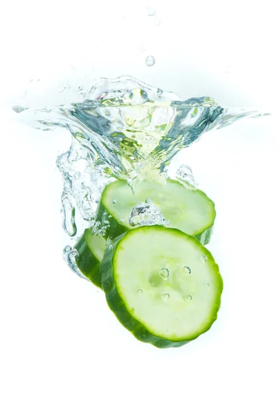 Cucumber in water — Stock Photo, Image
