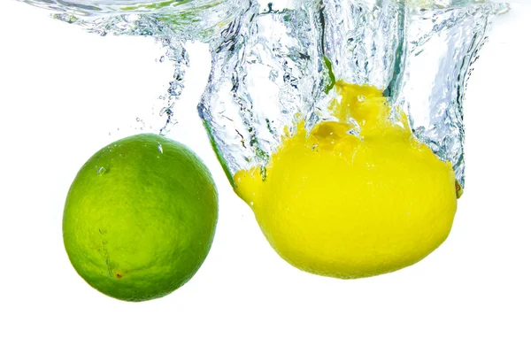 stock image Citrus fruit splashing