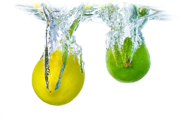 stock image Citrus fruit splashing