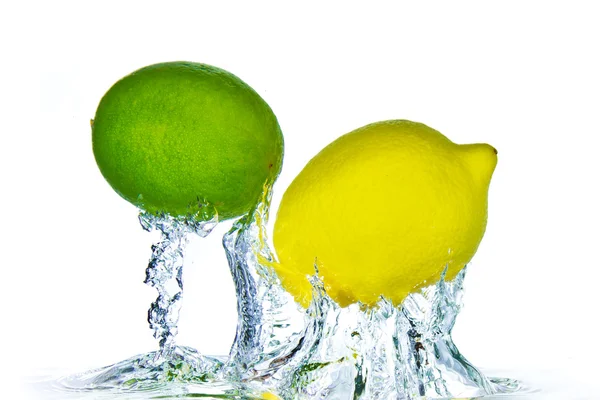 stock image Citrus fruit splashing