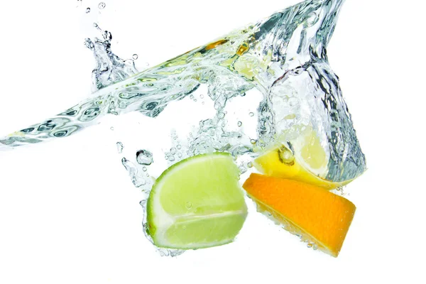 Citrus fruit splashing — Stock Photo, Image