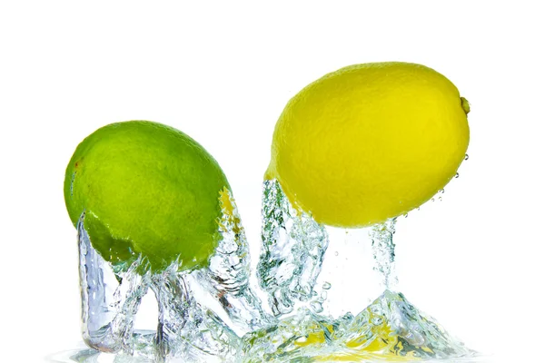 stock image Citrus fruit splashing