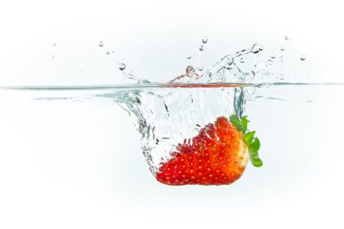 Strawberry in the water clipart