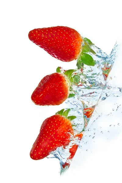 stock image Strawberry in the water