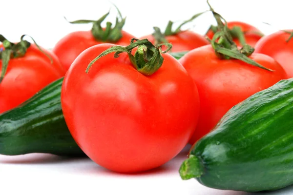 Tomates et concombres — Photo