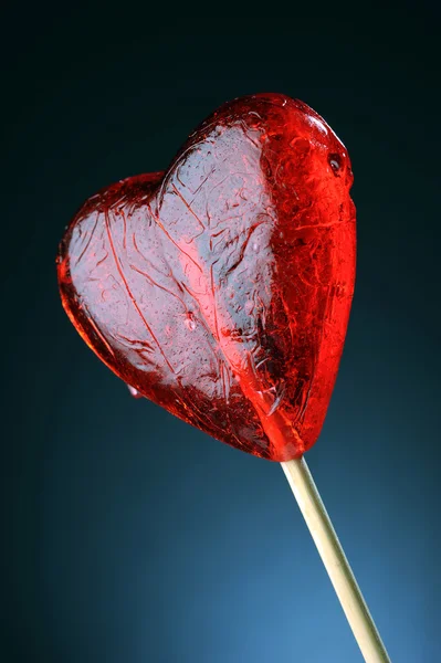 Heart shaped lollipop Royalty Free Stock Photos