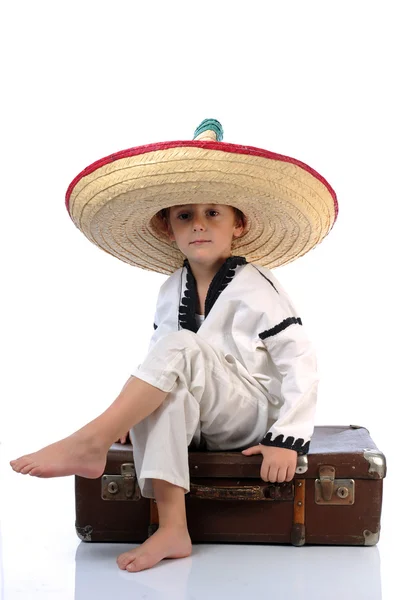 Rapaz com sombrero — Fotografia de Stock