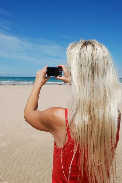 stock image Woman taking picture