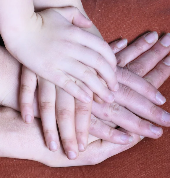 Hand Hand Liebe Familie Zeichen — Stockfoto