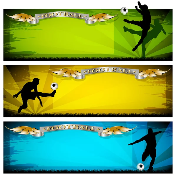 Fotboll banners — Stockfoto