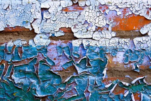 Texture Old Dirty Wall Covered Peeling Paint — Stock Photo, Image