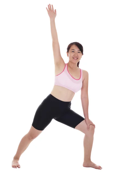 Mujer realizando aeróbic — Foto de Stock