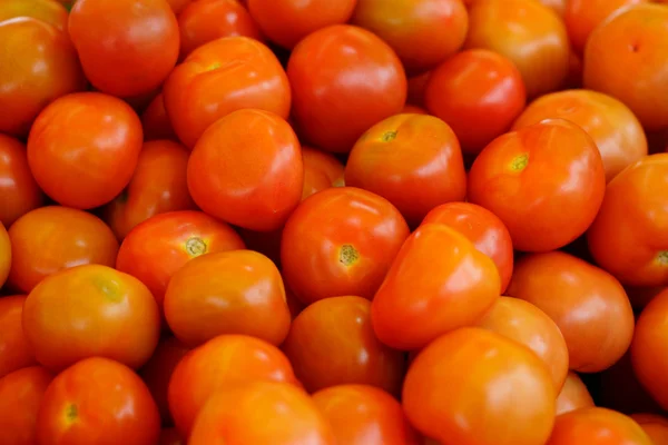 市場での販売に多くの完熟トマト — ストック写真