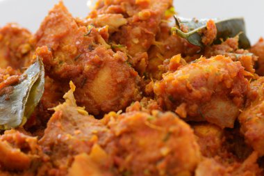 Close-up of a dish of spicy Rendang chicken clipart