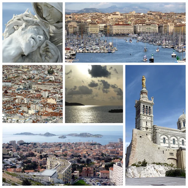 Marseille, Frankrijk, collage — Stockfoto