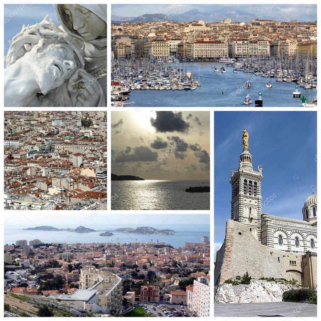 Marseilles, France, collage