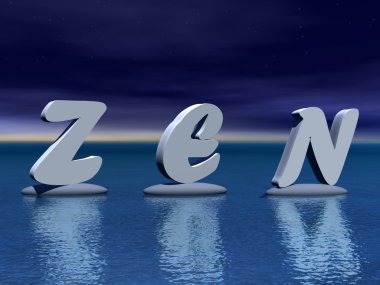 Zen by night clipart