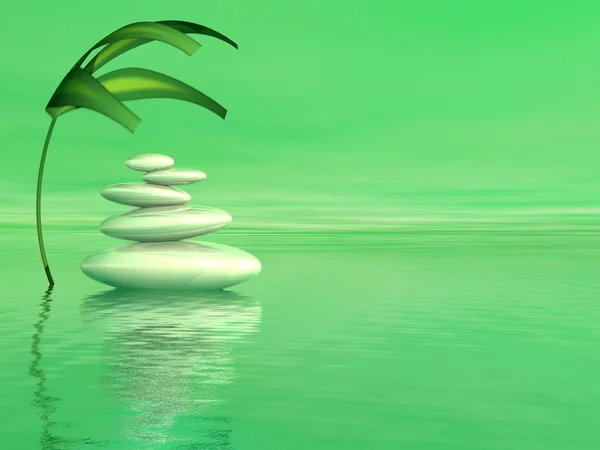 Zen verde — Foto Stock